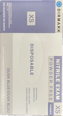Nitrile Exam Gloves, Dusk Blue, 3.5G, P/F - XS 100 pc/bx, 10 bx/cs