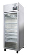 Upright, Mid-range Medical-grade Refrigerator Single Glass Door, +2°C (~) +8°C, 21.4 cu/ft