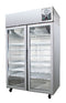 Upright, Mid-range Medical-grade Refrigerator Two Glass Doors, +2°C (~) +8°C, 44.9 cu/ft