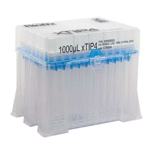 100-1000µL, Rainin LTS & Biotix xPIPETTE compatible, Racked, Filtered, Low Retention, Pre-Sterilized, 8/PACK