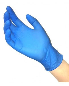 Nitrile Gloves, Blue, 4MIL, P/F 100 pc/bx, 10 bx/cs